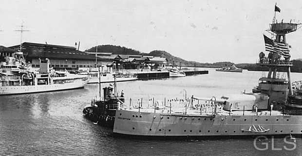 (Flagship of President Franklin D. Roosevelt) in Canal Zone/Panama 1939