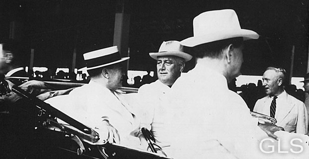 In his automobile, Canal Zone/Panama 1939